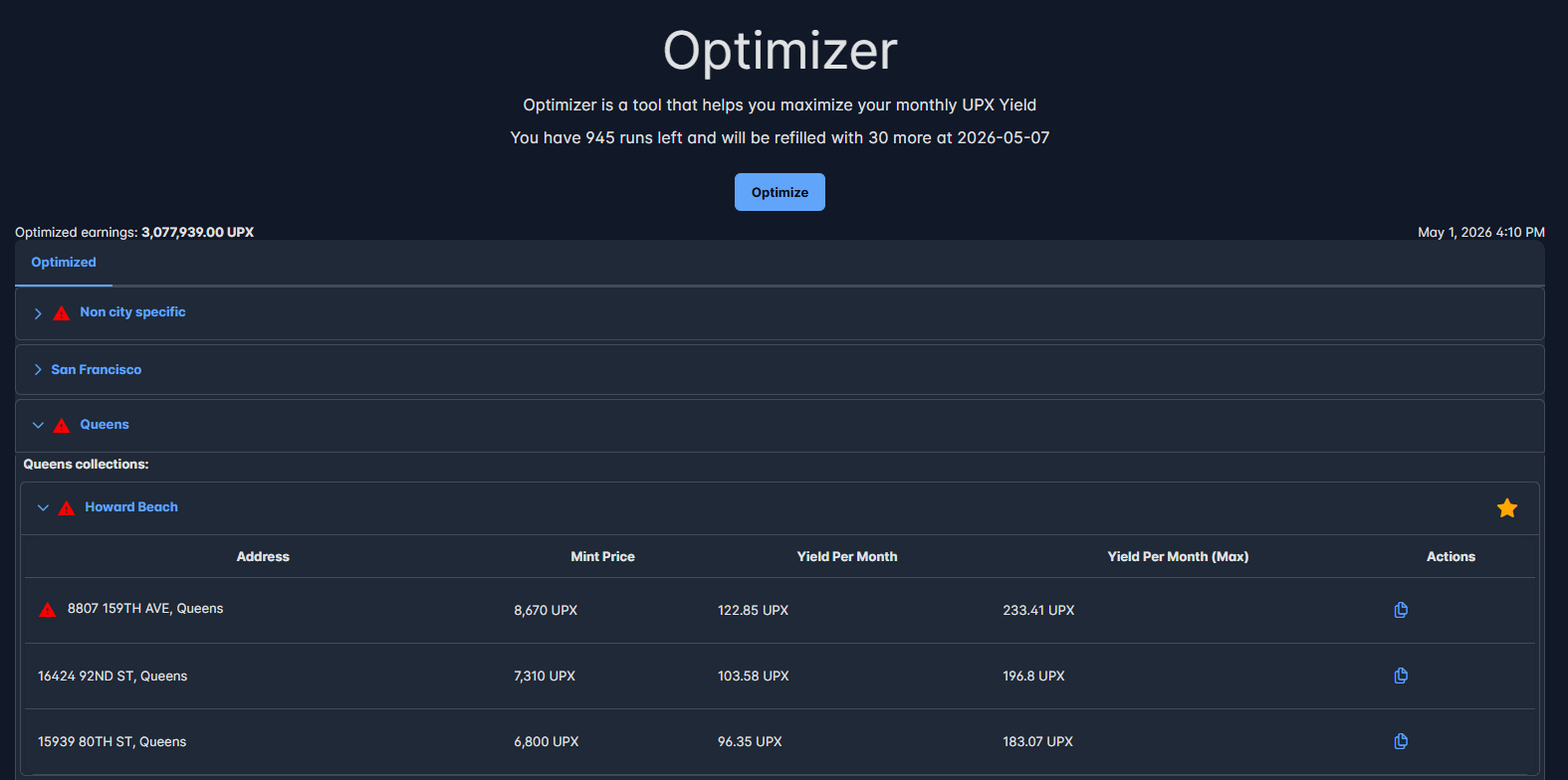 Collection Slot Optimizer